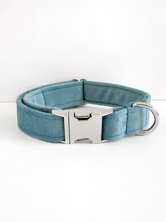 Collar | Fabric - Blue Topaz Velvet